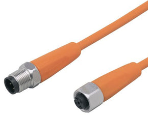 ifm EVT042, Female 4 way M12 to Male 4 way M12 Sensor Actuator Cable, 1m