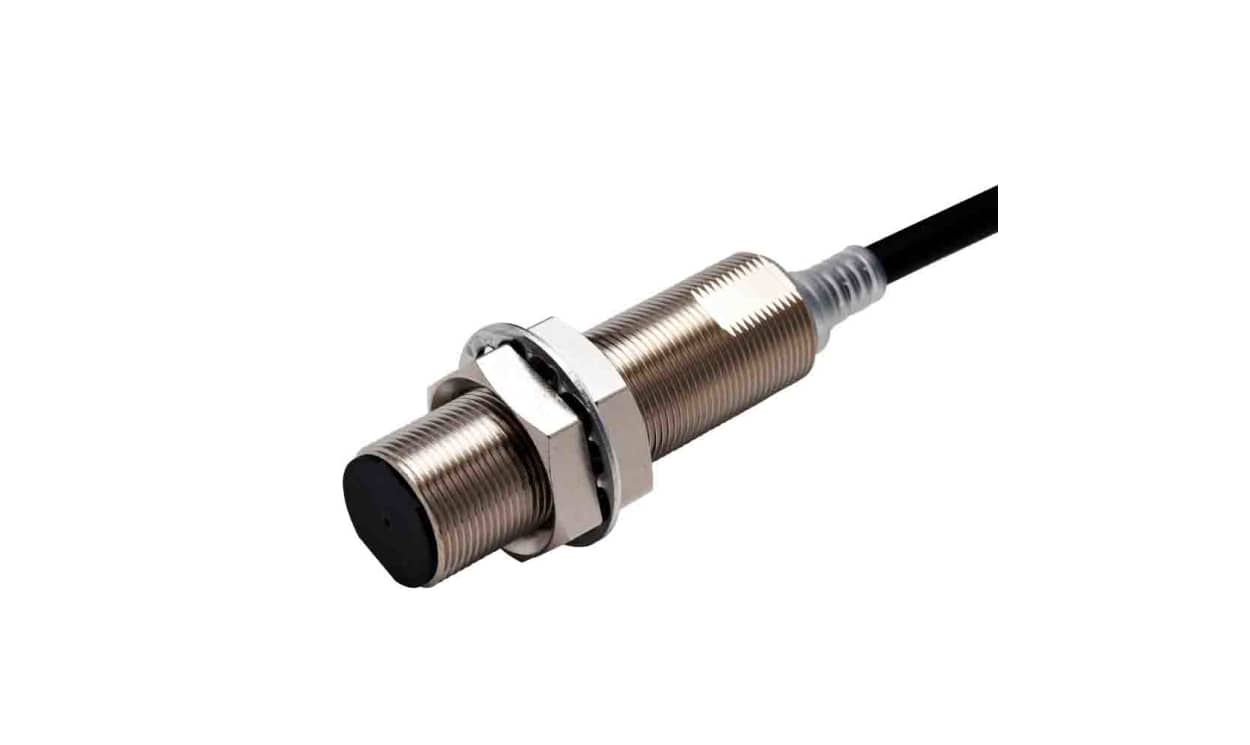 Omron E2E-X12B1TL18 2M, Inductive Threaded Barrel Proximity Sensor, M18, 12 mm Detection, PNP NO, 10 → 30 V dc - generaltechuae
