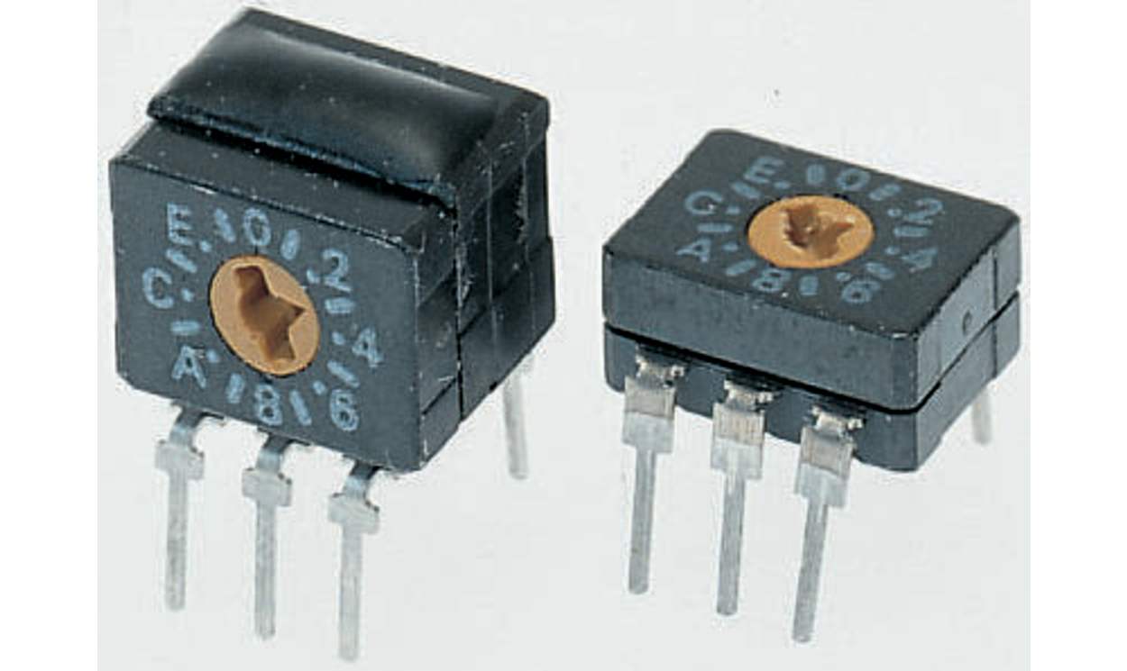 Omron A6C-10R(N), 10 Way Through Hole DIP Switch, Rotary Flush Actuator