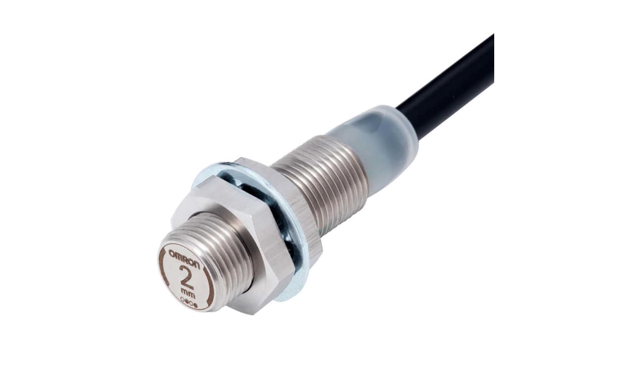 Omron E2EW-X2B312 2M, Inductive Threaded Barrel Proximity Sensor, M12, 2 mm Detection, PNP NO+NC, 10 → 30 V dc - generaltechuae