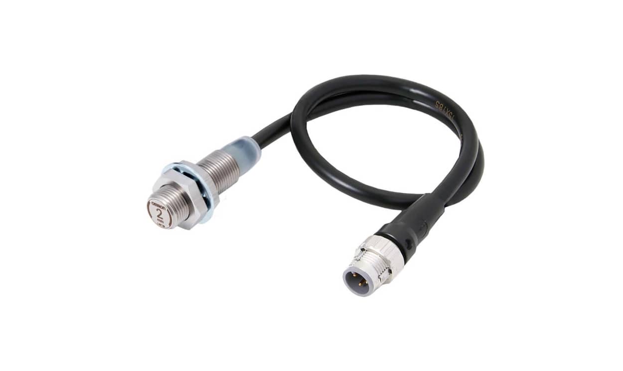 Omron E2EW-X2C112-M1TJ 0.3M, Inductive Threaded Barrel Proximity Sensor, M12, 2 mm Detection, NPN NO, 10 → 30 V dc - generaltechuae