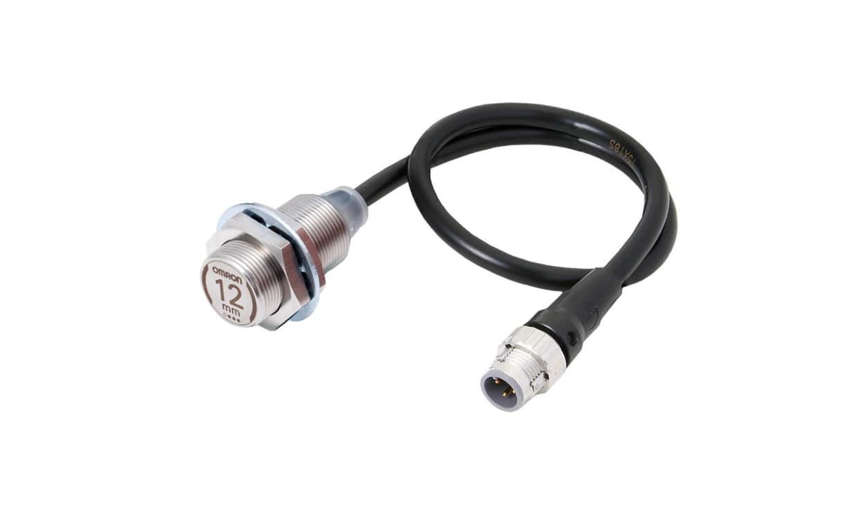 Omron E2EW-X12C118-M1TJ 0.3M, Inductive Threaded Barrel Proximity Sensor, M18, 12 mm Detection, NPN NO, 10 → 30 V dc - generaltechuae