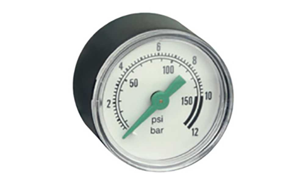 ASCO 34200062, Analogue Pressure Gauge 12bar Back Entry 50mm Outside Diameter