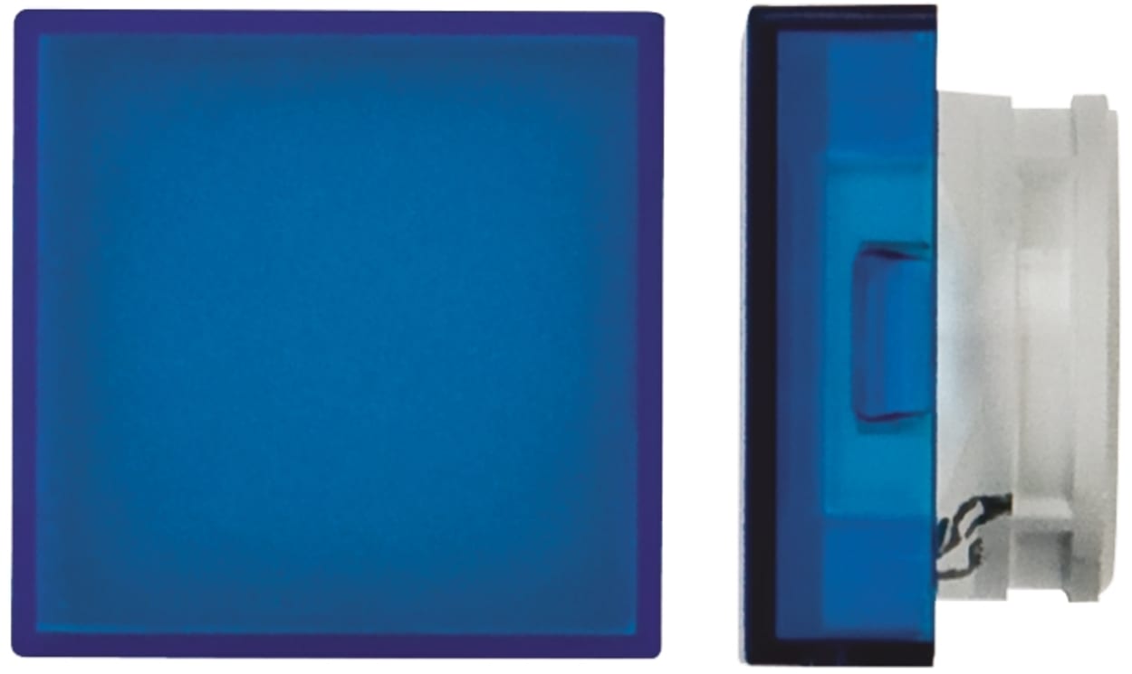 Omron A165L-AA, Blue Square Push Button Lens for Use with A16 Series LED/Incandescent Lamp Push Button Switch