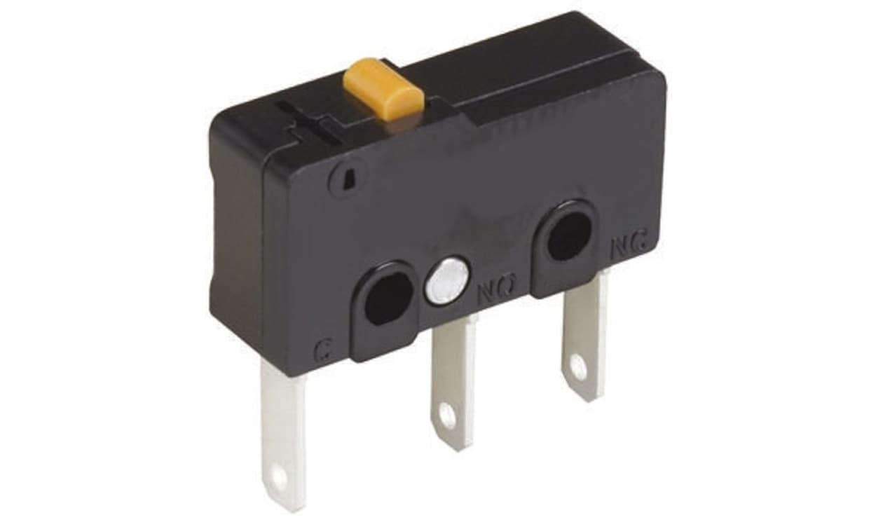 Omron SS-10T, Pin Plunger Micro Switch, Tab Terminal, 10.1 A @ 250 V ac, SPDT, IP40