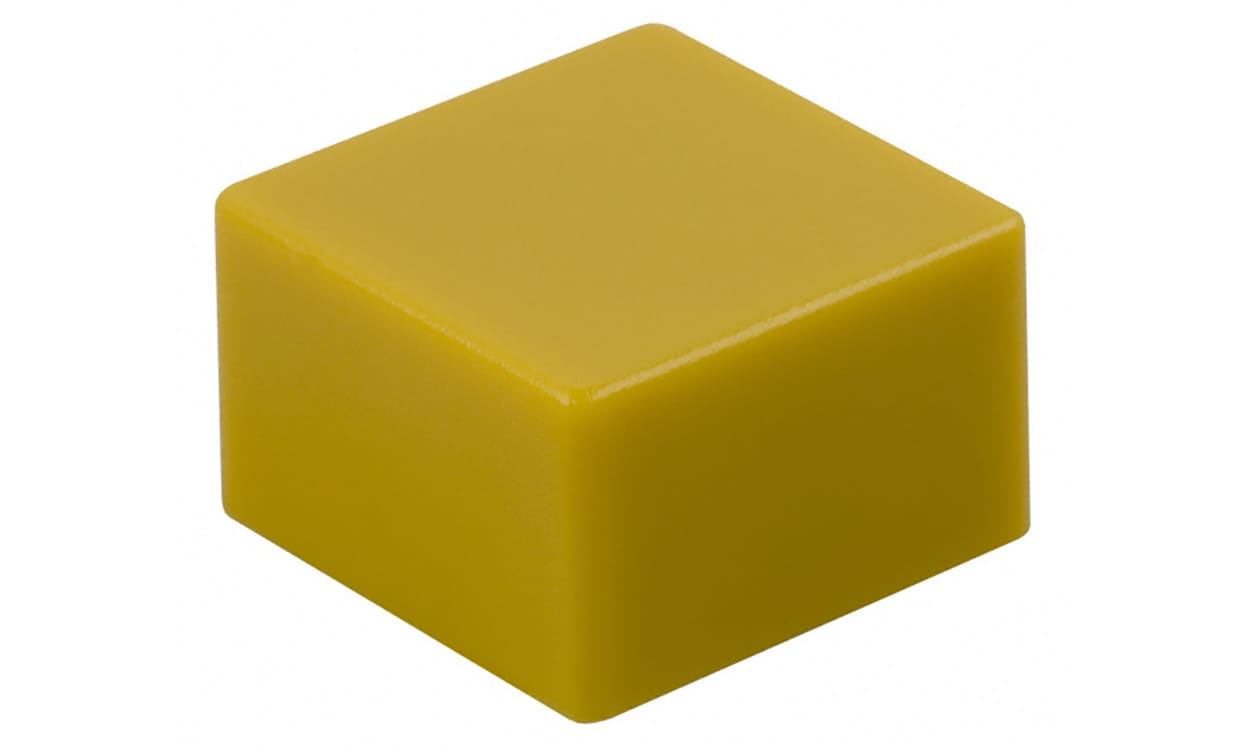 Omron B32-1230, Yellow Tactile Switch Cap for Series B3F-4000, Series B3F-5000, Series B3W-4000,