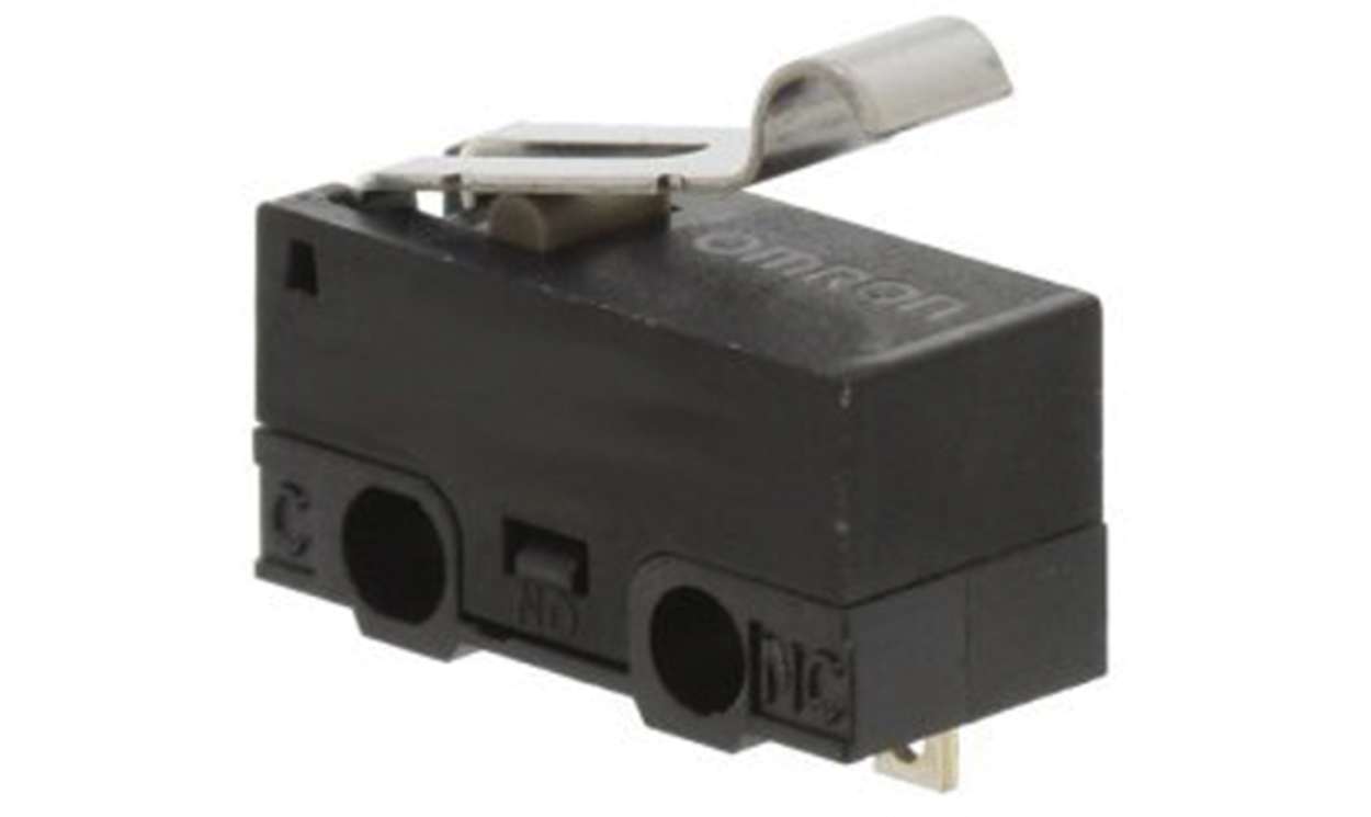 Omron D2F-FL3-D, Simulated Roller Lever Micro Switch, Solder Terminal, 1 A @ 125 V ac, SPDT, IP40