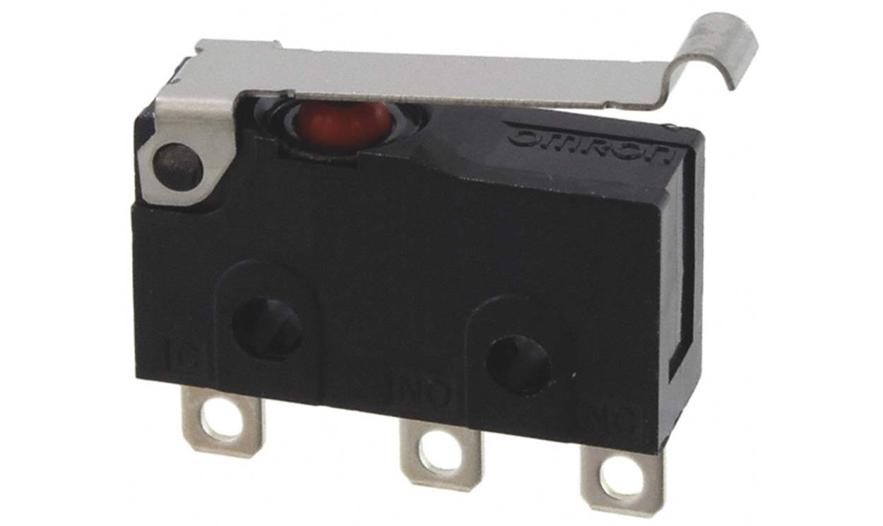 Omron D2SW-01L3H, Simulated Roller Lever Micro Switch, Solder Terminal, 100 mA @ 30 V dc, SPDT, IP67