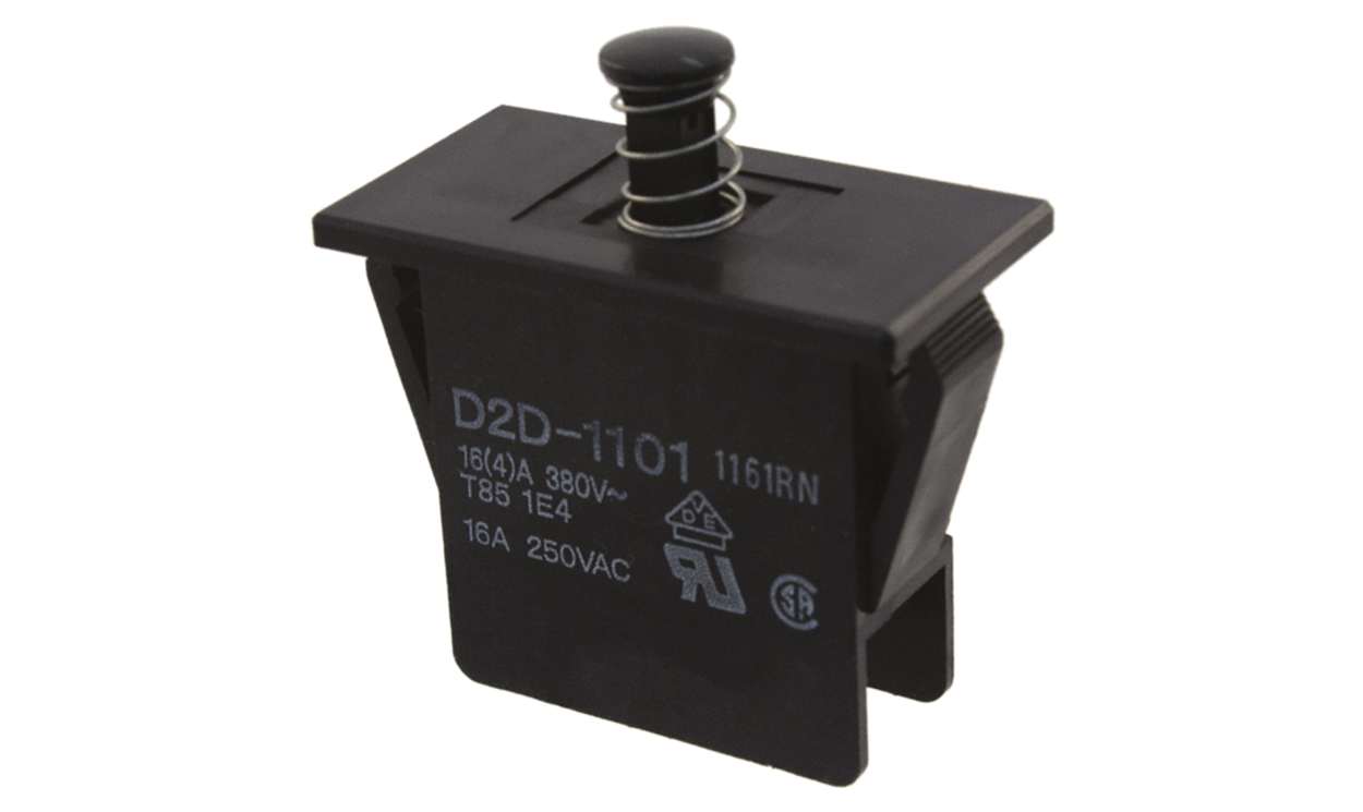 Omron D2D-1102, Door Micro Switch, Plunger, SPST 16 A @ 250 V ac, -25 → +85°C