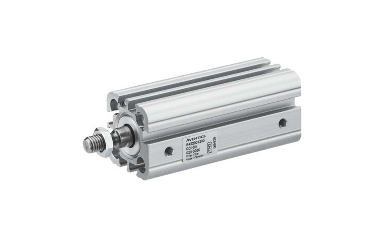 AVENTICS R422001236 Pneumatic Compact Cylinder - 40mm Bore, 100mm Stroke, CCI Series, Double Acting