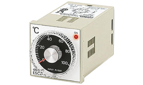 Omron E5C2-R40K 100-240VAC 0-200, E5C2 Panel Mount, Din-Rail Removable Socket On/Off Temperature Controller, 48 x 48mm, 1 Output Relay, 100 → 240 V