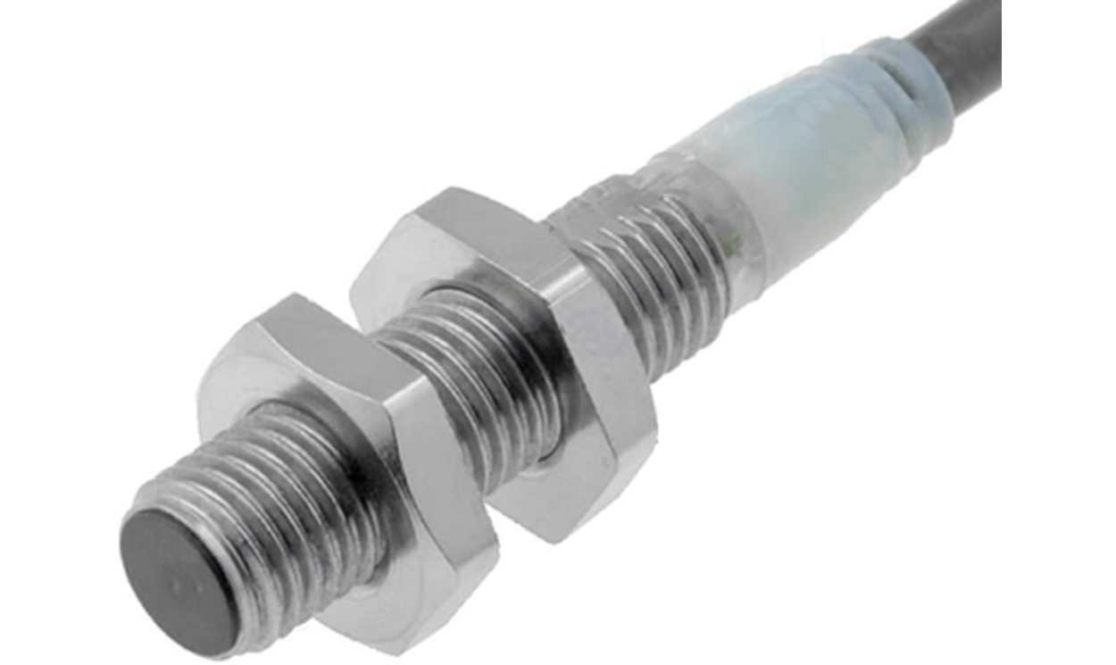 Omron E2A-S08LS02-WP-B2 5M, Inductive Threaded Barrel Proximity Sensor, M8, 2 mm Detection, PNP NC, 12 → 24 V dc