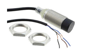 Omron E2B-M18KN16-WP-C1 2M, Inductive Threaded Barrel Proximity Sensor, M18, 16 mm Detection, NPN NO, 12 → 24 V dc