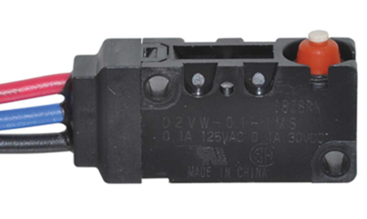 Omron D2VW-01-1MS, Pin Plunger Micro Switch, Wire Lead Terminal, 100 mA @ 30 V dc, SP-CO, IP67