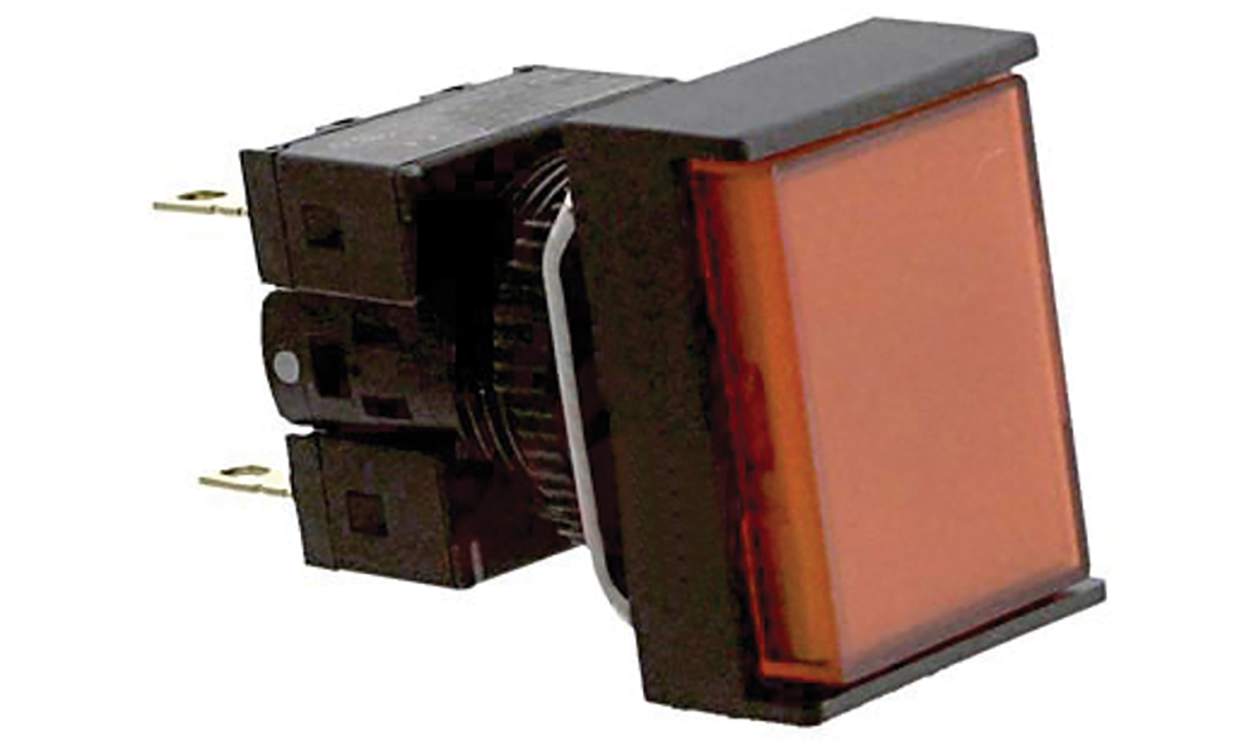 Omron A165L-JRM-24D-2, A16 Series Illuminated Push Button, Panel Mount, 16mm Cutout, DPDT, IP65