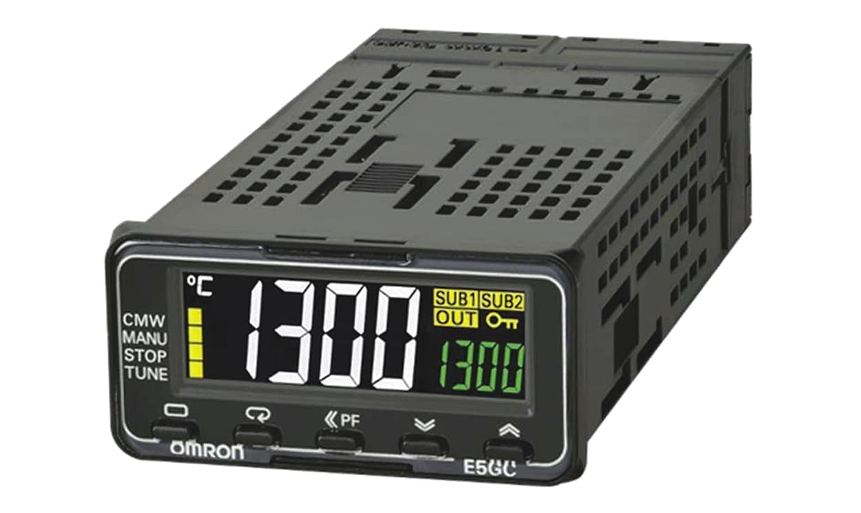 Omron E5GC-RX2ACM-000, E5GC Panel Mount PID Temperature Controller, 48 x 48mm, 3 Output Relay, 100 → 240 V ac Supply Voltage ON/OFF, - generaltechuae