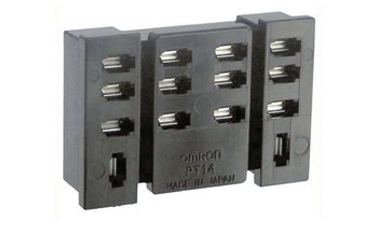 Omron PT14-0, MKS 14 Pin 250V ac PCB Mount Relay Socket, for use with LY Series Relay - generaltechuae