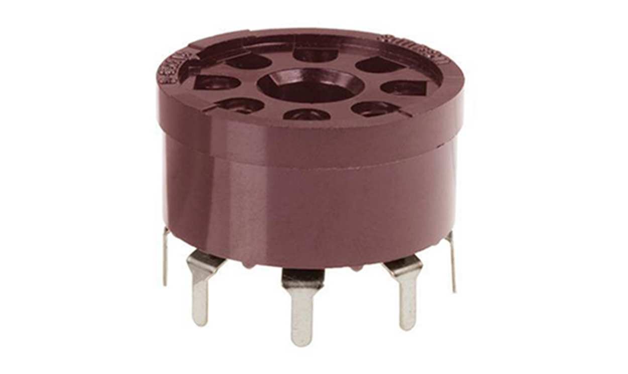 Omron PLE08-0, MKS 8 Pin 250V ac PCB Mount Relay Socket, for use with MK Series Relay - generaltechuae