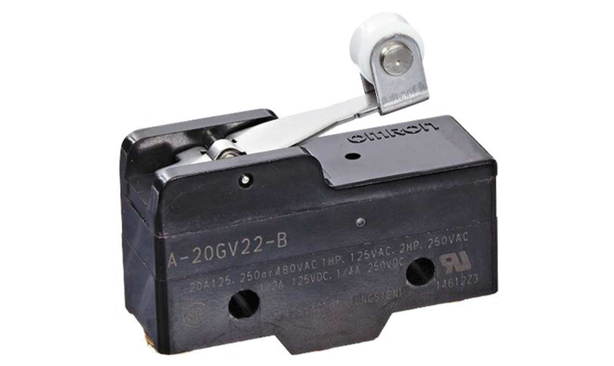 Omron A-20GV22-B, A-20 Series Roller Lever Limit Switch, NO/NC, IP00, SPDT, 500V ac Max, 20A Max