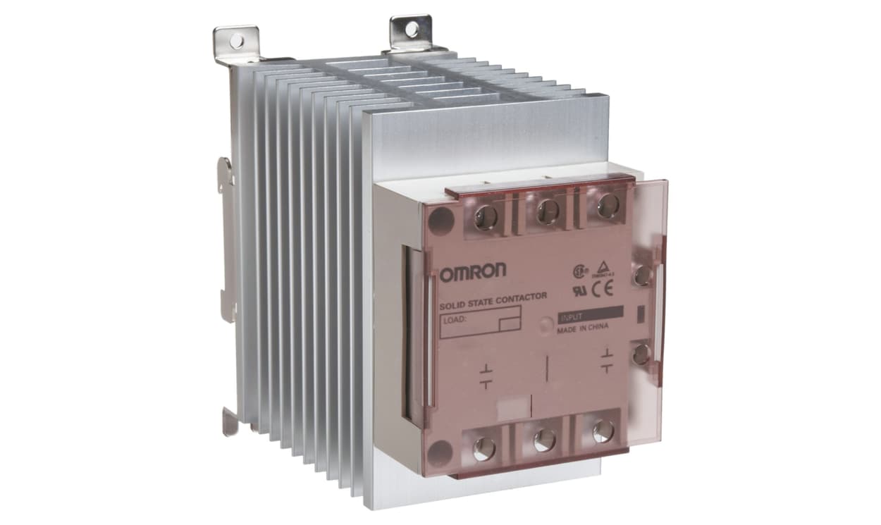 Omron G3PE-225B-3N DC12-24, G3PE Three Phase Series Solid State Relay, 25 A Load, DIN Rail Mount, 264 V ac Load, 30 V dc Control - generaltechuae