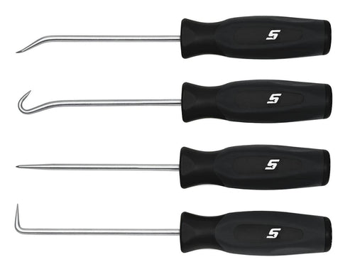 Snap-on SGASA204CB | 4 pc Instinct Soft Grip Miniature Pick Set, Black | 4-piece miniature set, soft grip