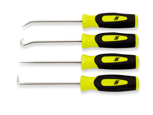 Snap-on SGASA204CHV | 4 pc Instinct Soft Grip Miniature Pick Set, Hi-Viz | 4-piece miniature set, soft grip