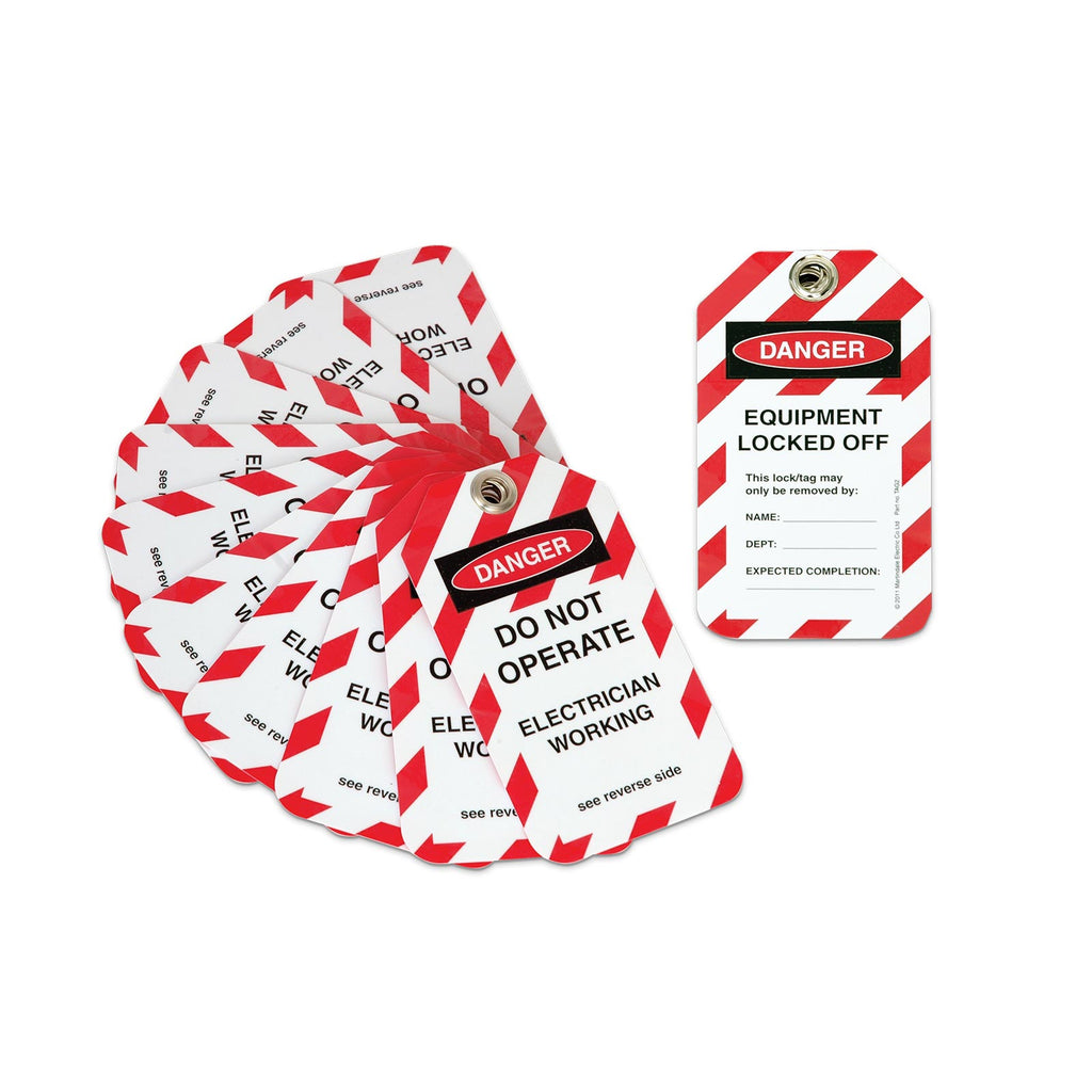 Martindale MARTAG2 | TAG2 Laminated Danger Lockout Tags | 80 x 140 mm, pack of 10 - generaltechuae