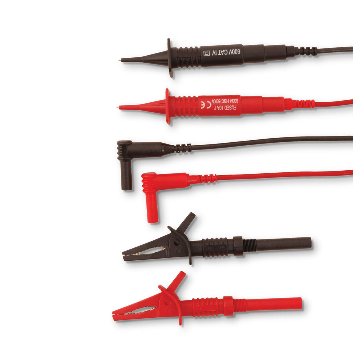 Martindale MARTL55 | TL55 GS38 Fused Test Leads | 500mA, Right-Angled, CAT IV 600V - generaltechuae