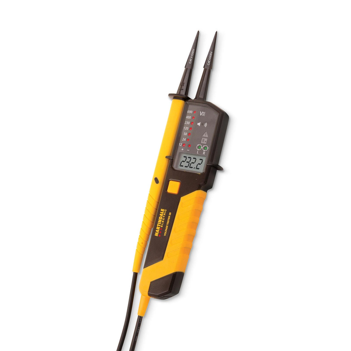Martindale MARVT28 | VT28 Two-Pole Voltage and Continuity Tester | LCD Display, 12–690V - generaltechuae