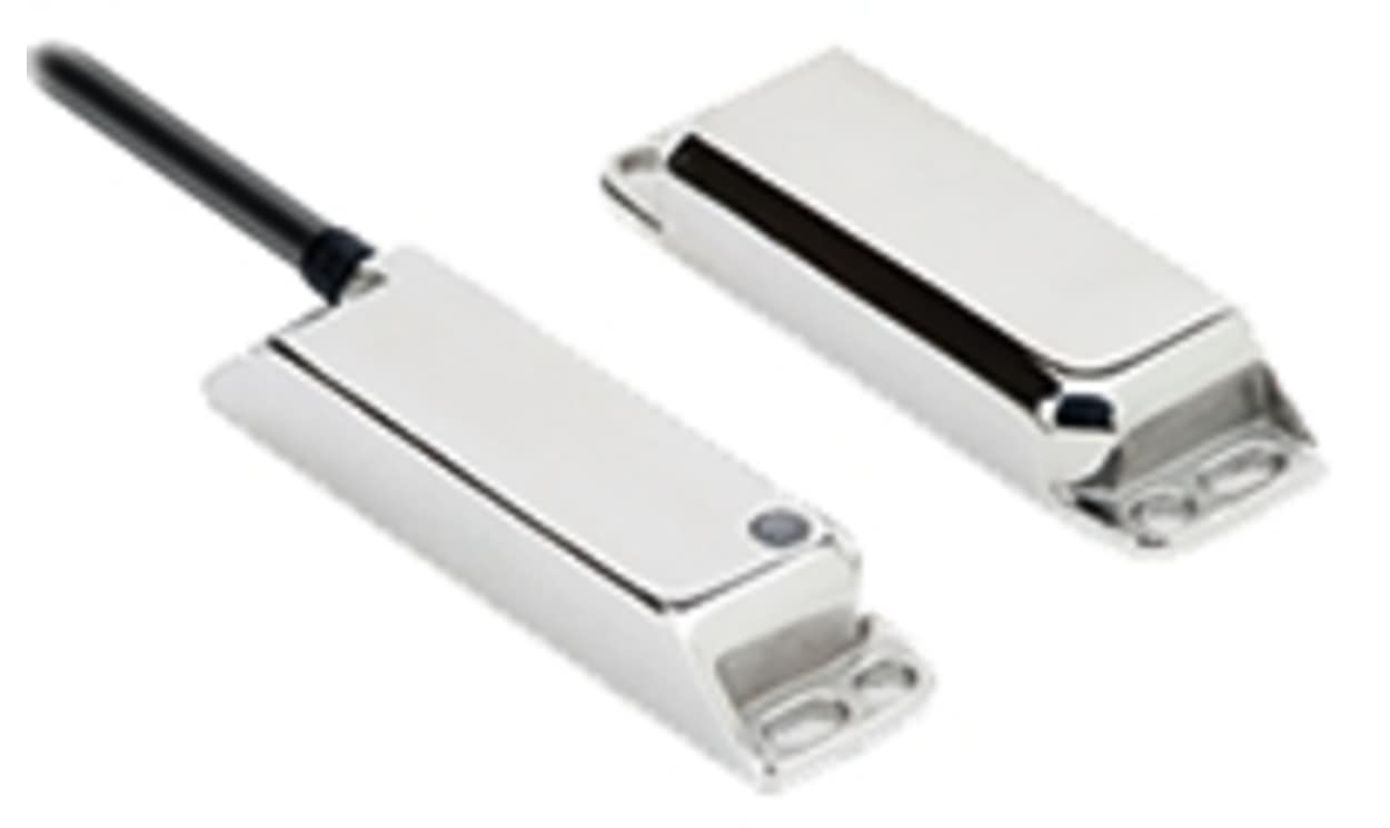 Omron F3S-TGR-NLMC-21-M1J8, F3S-TGR-N_C Series Magnetic Non-Contact Safety Switch, 24V dc, Stainless Steel Housing, NO/2NC, M12