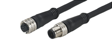 ifm E12432, Female 3 way M12 to Male 3 way M12 Sensor Actuator Cable, 300mm