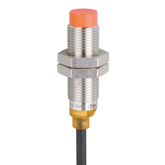 ifm IFS257, Inductive Threaded Barrel Proximity Sensor, M12, 7 mm Detection, PNP NO, 10 → 30 V dc