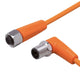 ifm EVT370, Right Angle Male 1 way M12 to Straight Female 1 way M12 Sensor Actuator Cable, 600mm