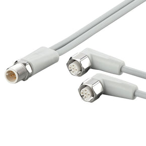 ifm EVF334, Straight Male 5 way M12 to Right Angle Female 5 way M12 Communication Cable, 5m