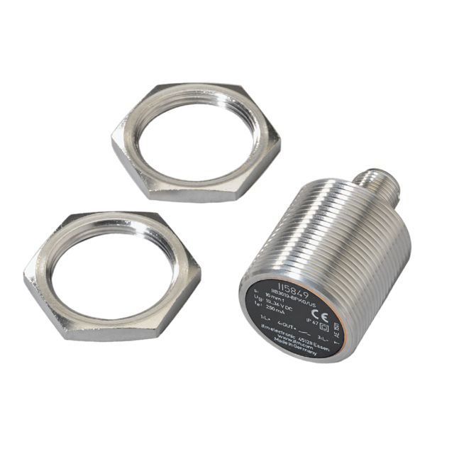ifm II5837, Inductive Threaded Barrel Proximity Sensor, M30, 15 mm Detection, PNP NO, 10 → 36 V dc