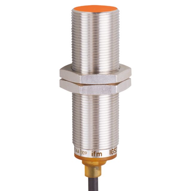 ifm IGS268, Inductive Threaded Barrel Proximity Sensor, M18, 8 mm Detection, PNP NO, 10 → 30 V dc
