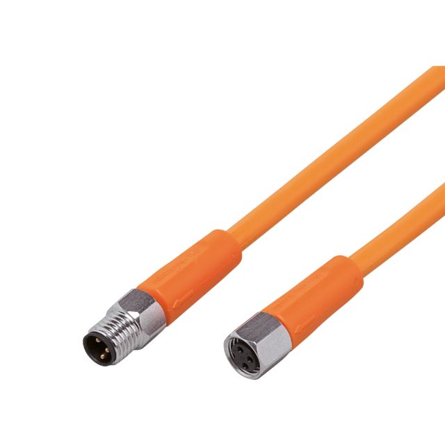 ifm EVT202, Straight Male 1 way M8 to Straight Female 1 way M8 Sensor Actuator Cable, 1.5m