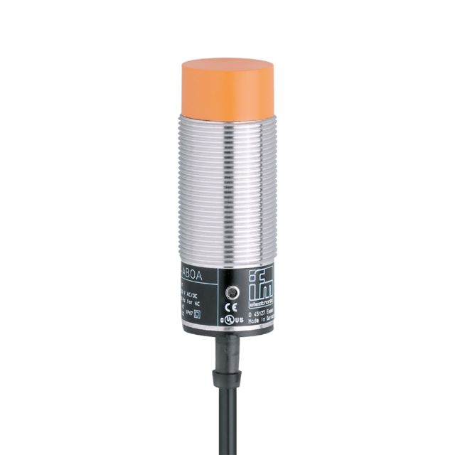 ifm II0087, Inductive Threaded Barrel Proximity Sensor, M30, 15 mm Detection, 2-Wire NO, 20 → 250 V ac/dc, 20