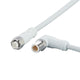 ifm EVF507, Right Angle Male 4 way M12 to Straight Female 5 way M12 Communication Cable, 2m