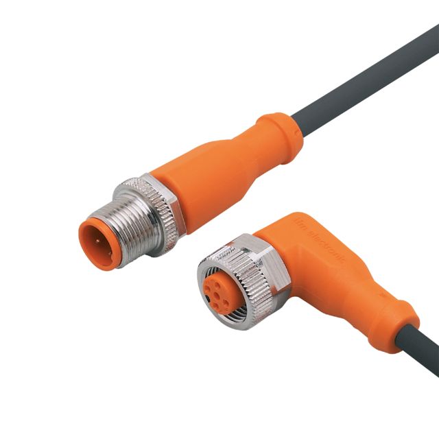 ifm EVC061, Straight Male 1 way M12 to Right Angle Female 1 way M12 Actuator/Sensor Cable, 600mm