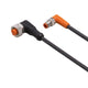 ifm EVC376, Right Angle Male 4 way M8 to Right Angle Female 5 way M12 Communication Cable, 300mm