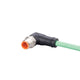 ifm EVC899, Straight Male 4 way M12 to Right Angle Male 4 way M12 Communication Cable, 5m