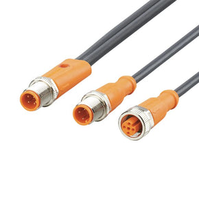 ifm EVC695, Straight Male 5 way M12 to Straight Female 5 way M12 Communication Cable, 5m