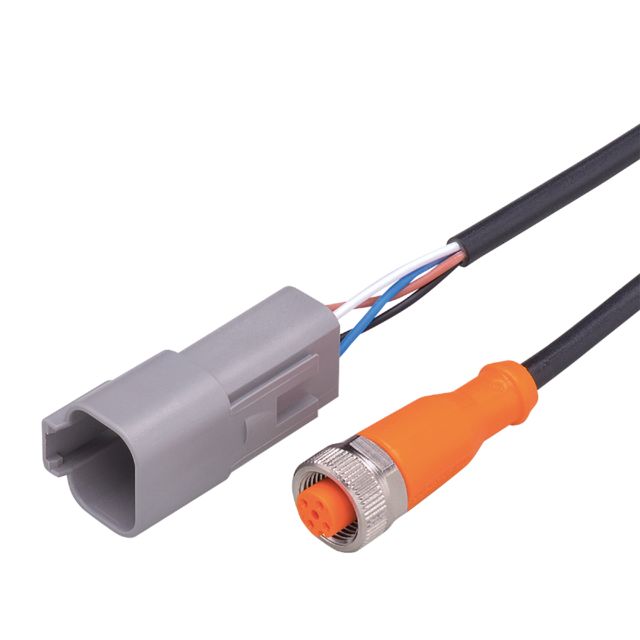 ifm E12335, Straight Male 1 way Deutsch to Straight Female 1 way M12 Actuator/Sensor Cable, 2m