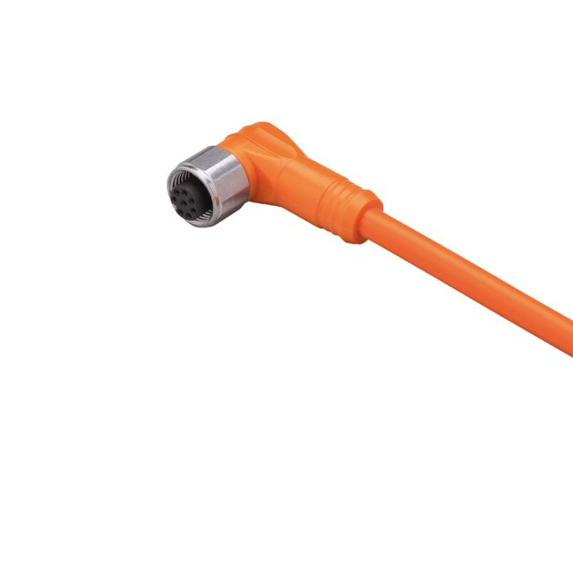 ifm E12343, Right Angle Female 1 way M12 to Unterminated Actuator/Sensor Cable, 25m