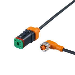 ifm E12728, Straight Female 1 way Deutsch to Right Angle Female 1 way M12 Actuator/Sensor Cable, 1m