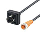 ifm E12727, Straight Male 1 way Valve Connector to Straight Female 1 way M12 Actuator/Sensor Cable, 400mm