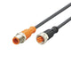 ifm EVC677, Straight Male 3 way M12 to Straight Female 5 way M12 Communication Cable, 300mm