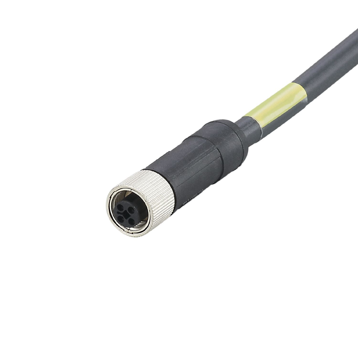ifm E12498, Power 1.5 mm² 4 Core Power Cable, Black Polyurethane PUR, 50m