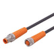 ifm EVC419, Straight Male 3 way M8 to Straight Female 3 way M8 Communication Cable, 2.5m